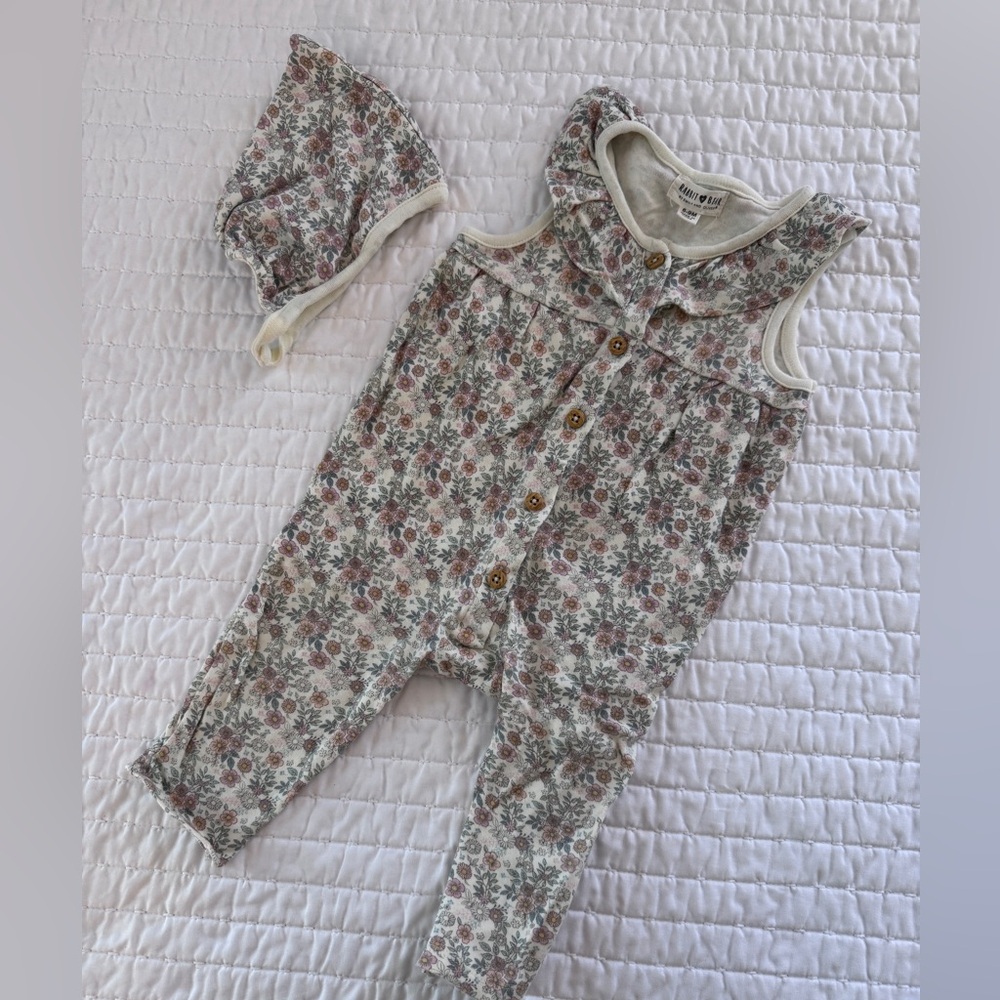 2pc Summer Set- Rabbit + Bear - 6-9M - Picture 2 of 3